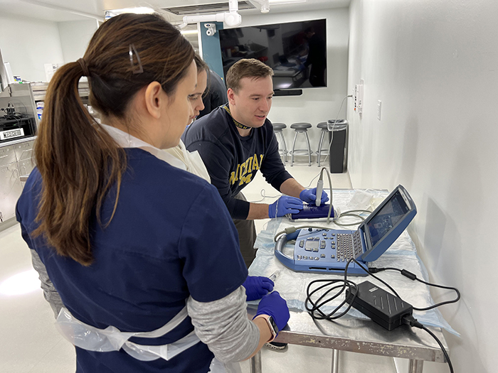 students participating in the Anatomy, Ultrasound, and Regional Anesthesia elective