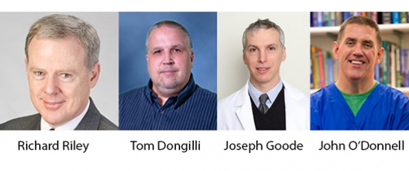 "From left to right, headshots of Richard Riley, Tom Dongilli, Joseph Good, and John O'Donnell"