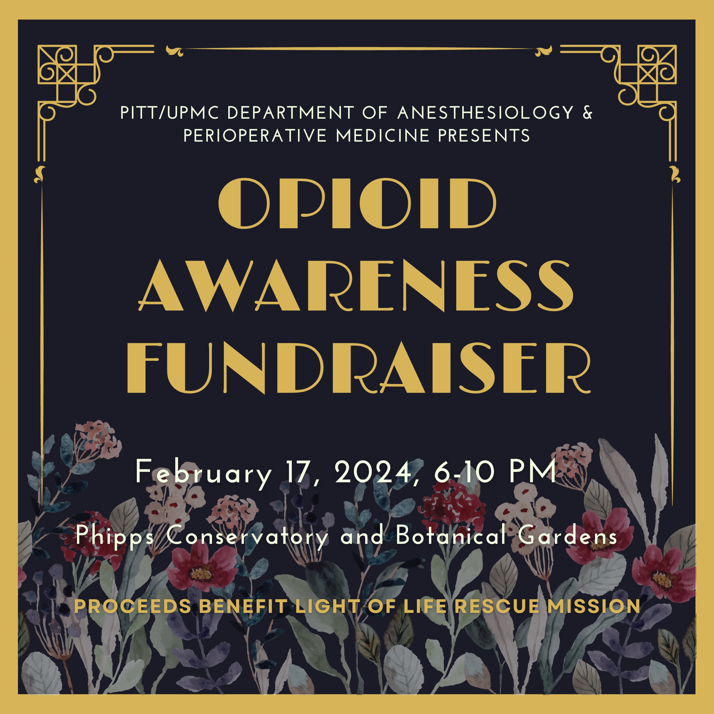 "A graphic advertising the Opioid awareness fundraiser"