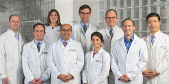 Photo of pain medicine faculty in white coats