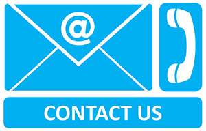 "A graphic depicting email and phone with the words contact us"
