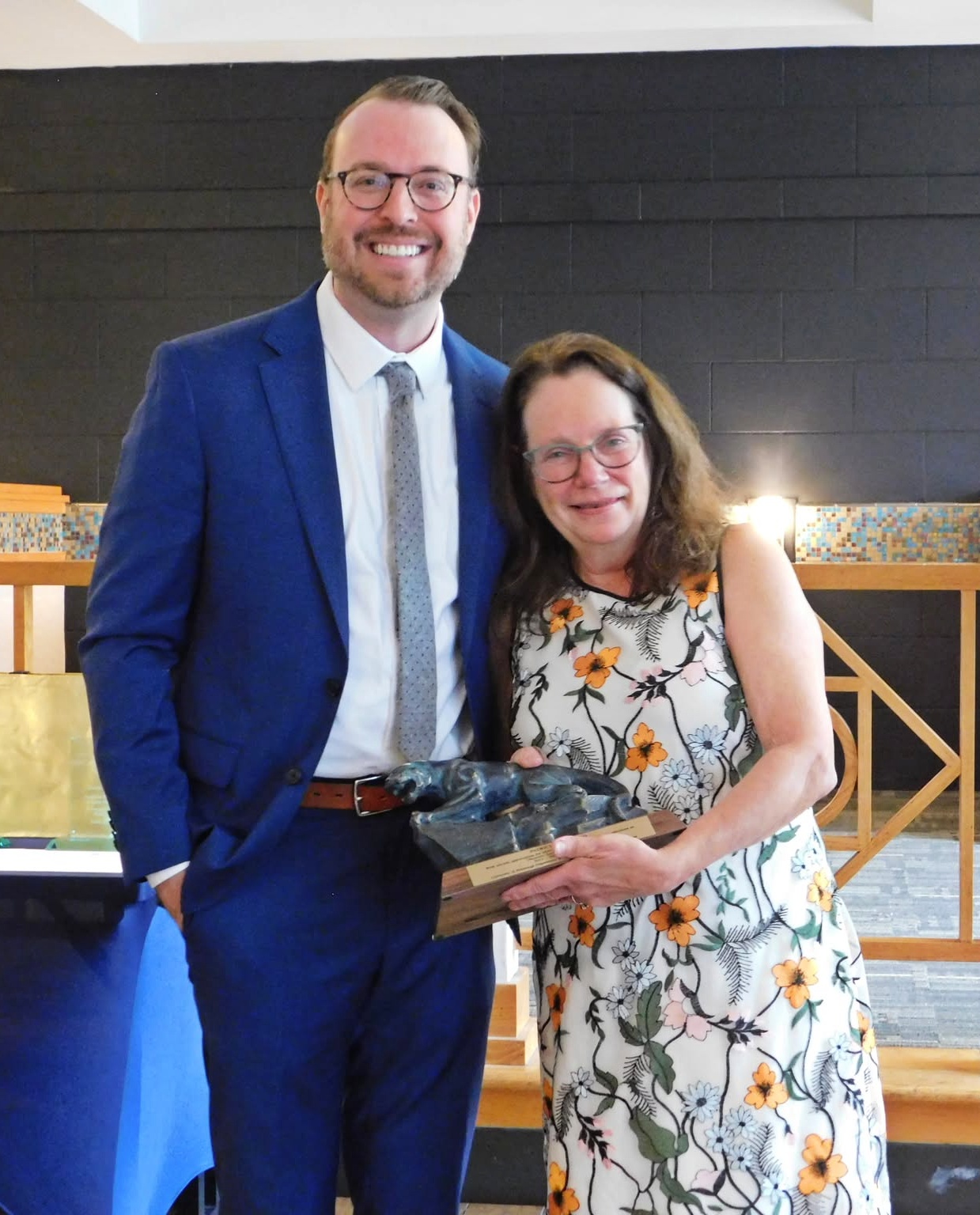 Dr Tyler Smith and Dr Patricia Dalby posing for a photo together