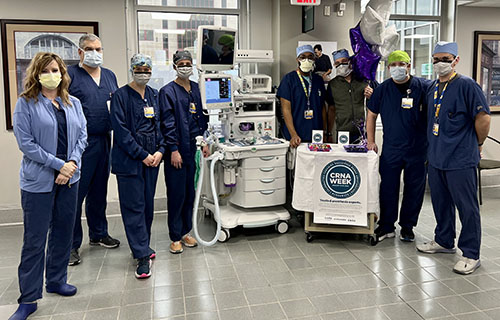 CRNAs celebrating CRNA week at UPMC Presbyterian