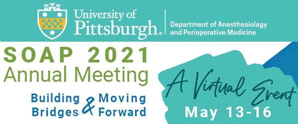 "A graphic advertising the SOAP 2021 meeting"