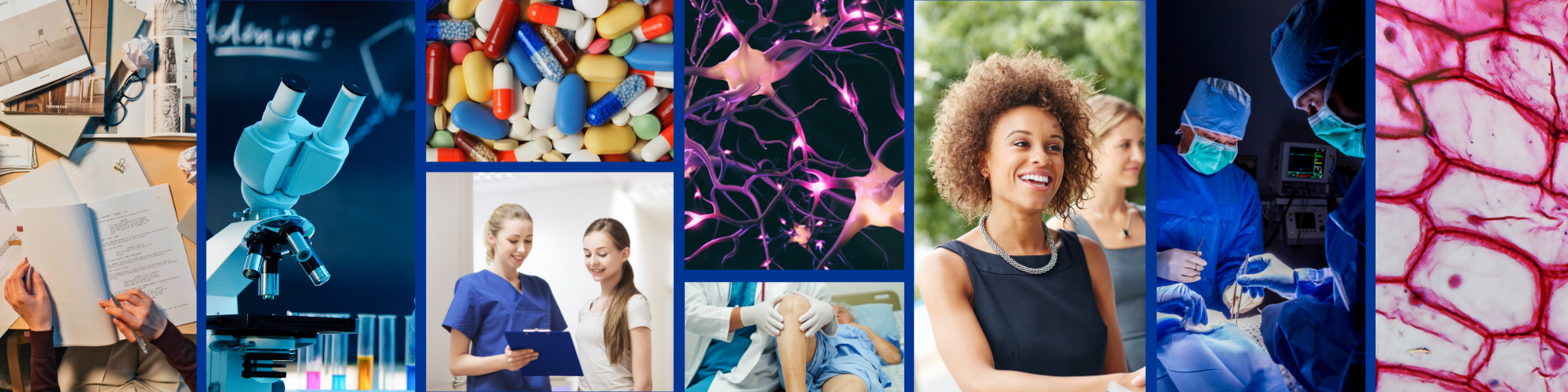 research news banner collage
