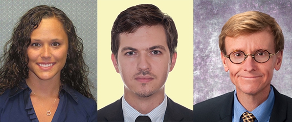 "Headshots of Doctors Nicole Verdecchia, Vladyslav Melnyk, and Steven Orebaugh"