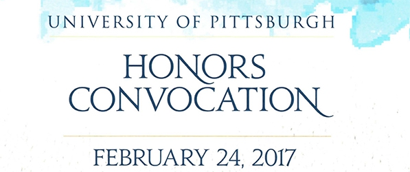 "A graphic with the text Honors Convocation and the date February 24th, 2017"