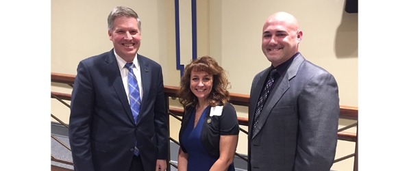 "Chancellor Gallagher, Yvonne Brewster, and Matthew Landy posing for a photo"