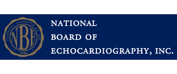 "Logo for the National board of echocardiography"