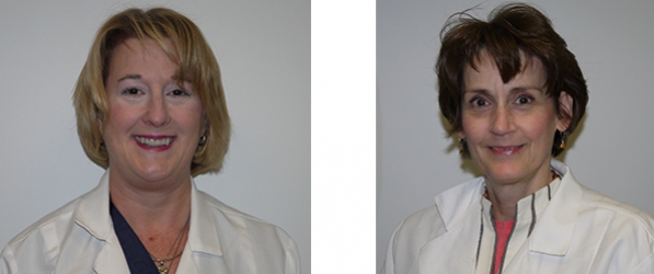 "Headshots of CRNAs Mary Beth Czerniak and Bettina Dixon"