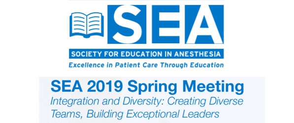 "Logo for SEA advertising the 2019 Spring Meeting"