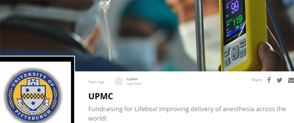 "A screenshot of the UPMC page on the Lifebox website"