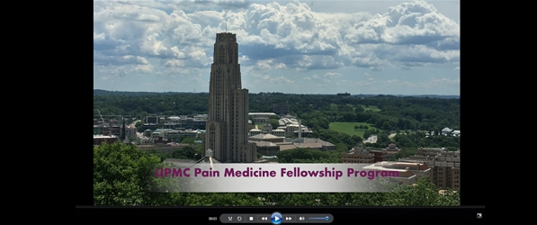 "Screenshot of the video depicting the Cathedral of Learning"