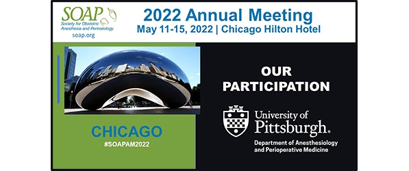 "A graphic advertising the SOAP 2022 annual meeting in Chicago"