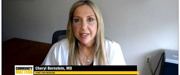 "A screenshot of Doctor Bernstein during a news broadcast"