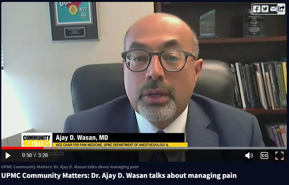 "A screenshot of Doctor Wasan on the news"
