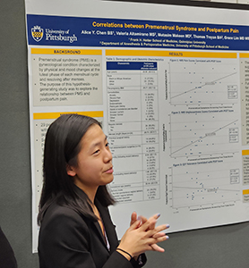 "Alice Chen presenting their poster at the 2022 ASA Meeting"