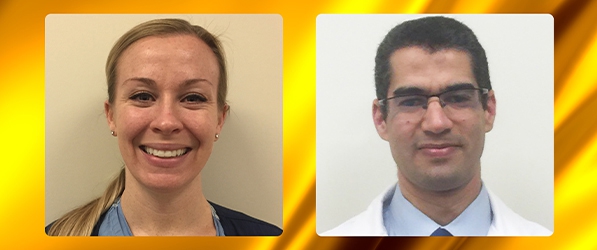 "Headshots of CRNA Nicole Nowe and Dr. Ezeldeen Abuelkasem"