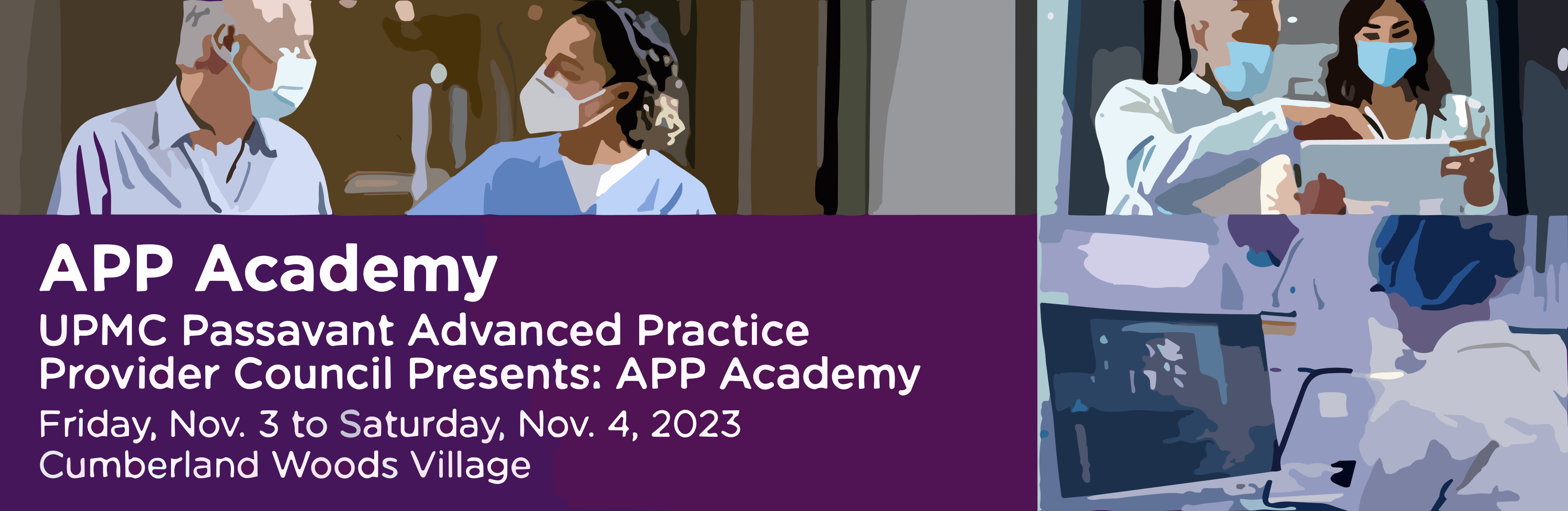 "A graphic advertising the APP Academy event"