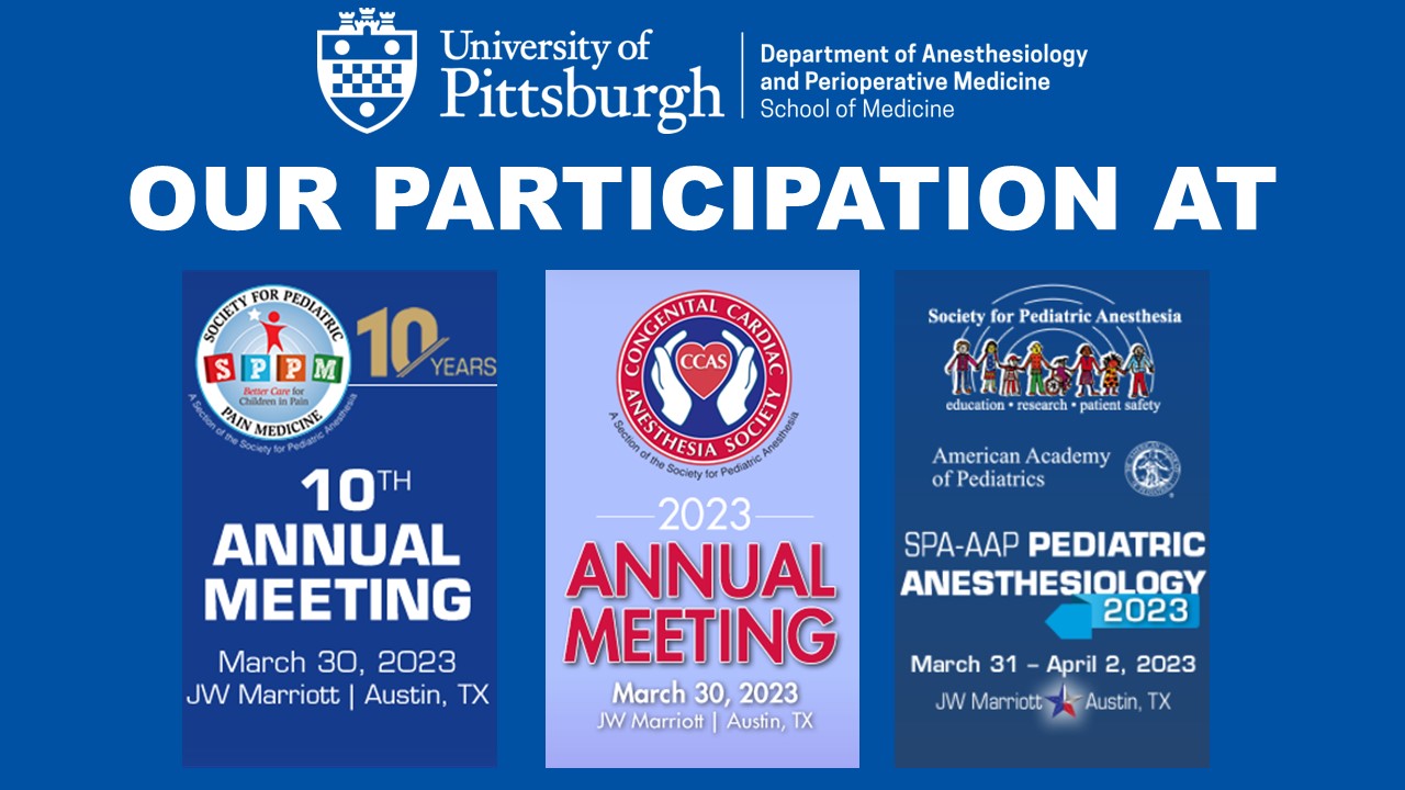 "A graphic advertising the department's participation at the SPPM, CCAS, and SPA-AAP meetings"