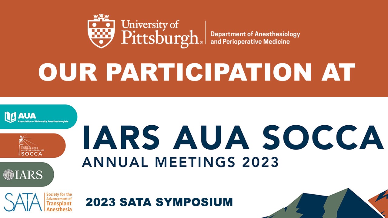 "A graphic advertising the department's participation at IARS AUA SOCCA annual meetings"