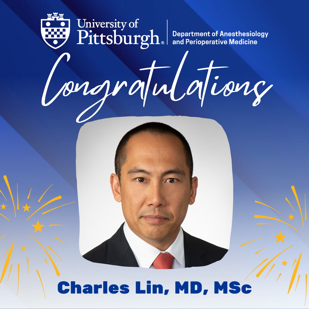 "A congratulatory graphic with a headshot of Doctor Lin"