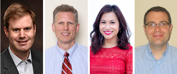 "Headshots of the four department faculty"