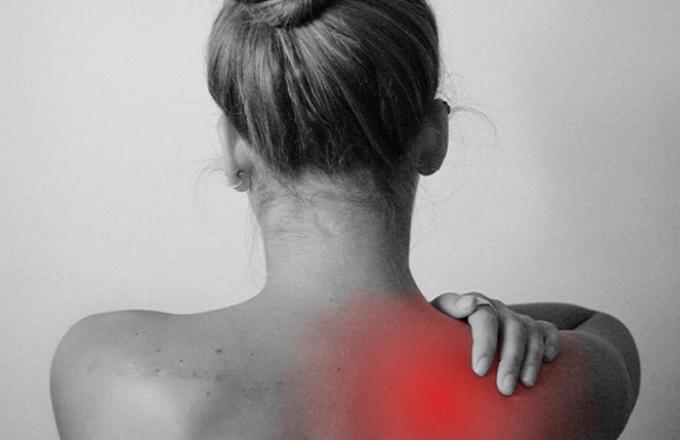 graphic showing a woman in pain