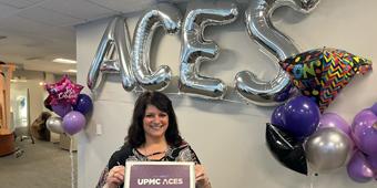Dee with her ACES Award