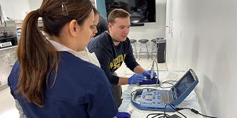 students participating in the Anatomy, Ultrasound, and Regional Anesthesia elective