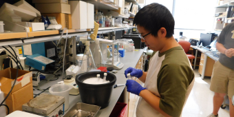 researcher working in a lab