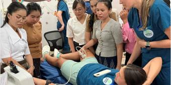 nurse anesthetist training workshop in Laos // AANA Photo