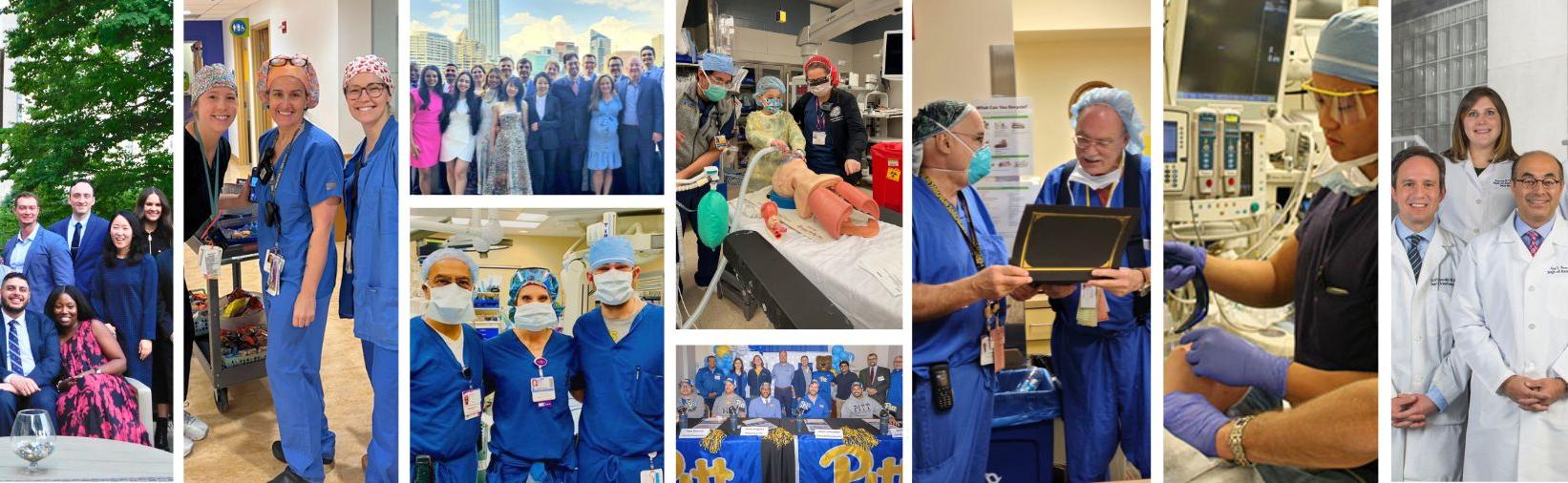 photo collage featuring different department members
